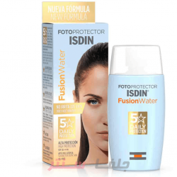 ضد آفتاب بی رنگی اسپانیایی ایزیدین Isdin Fusion Water SPF50 مناسب انواع پوست 50 میل