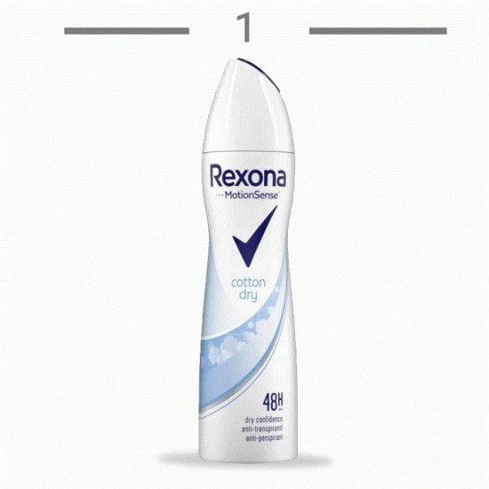 اسپری ضد تعریق زنانه رکسونا مدل کوتون درای (Rexona Cotton Dry) حجم: ۲۰۰ میلیلیتر اسپری ضد تعریق زنانه رکسونا مدل کوتون درای (Rexona Cotton Dry) حجم: ۲۰۰ میلیلیتر