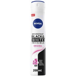 اسپری ضد تعریق نیوا Nivea مردانه مدل Black White Invisible Orginal حجم 200 میل