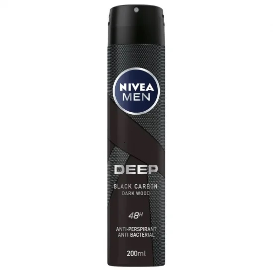 اسپری ضد تعریق مردانه نیوا مدل دیپ بلک کربن DEEP BLACK CARBON 200 میل