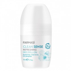 رول دئودورانت ضد تعریق 24 ساعته فارماسی مدل FARMASI clean senseحجم 50 میل