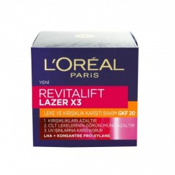 کرم ضد لک و چروک لیفت لیزر لورال LOREAL REVITALIFT LASER X3 حجم 50 میل کرم ضد لک و چروک لیفت لیزر لورال LOREAL REVITALIFT LASER X3 حجم 50 میل