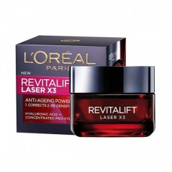 کرم روز ضد چروک لیفت لیزر لورال LOREAL REVITALIFT LASER X3 حجم 50 میل کرم روز ضد چروک لیفت لیزر لورال LOREAL REVITALIFT LASER X3 حجم 50 میل