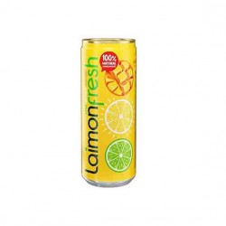 نوشیدنی گازدار Laimon fresh لایمون فرش با طعم مرکبات و انبه 330 میل