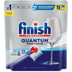 قرص ظرفشویی FINISH QUANTOM POWERBALL بسته 72 عددی