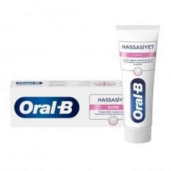 خمیر دندان نعنایی روزانه اورال بی Oral b برای دندان های حساس Sensitive حجم 75 میل