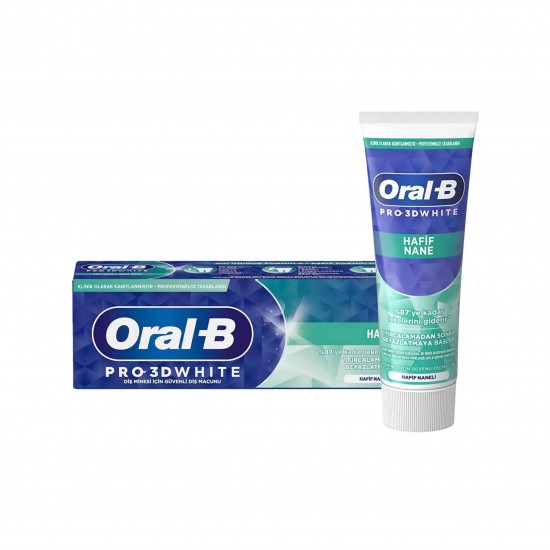 خمیر دندان اورال بی مدل Pro 3D White حجم 75 میل خمیر دندان اورال بی مدل Pro 3D White حجم 75 میل