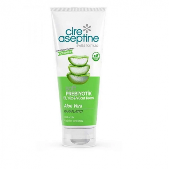 کرم مرطوب کننده سافت آسپتین حاوی عصاره آلوئه ورا Cire Aspetine Aloe Vera حجم ۲۰۰ میل
