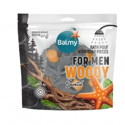 لیف صابونی معطر مردانه بالمی با رایحه چوبی (Balmy Men Scented Soap Sponge - Woody) وزن : ۷۶ گرم