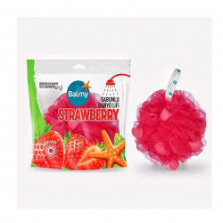 لیف حمام صابونی معطر بالمی با رایحه توت‌فرنگی (Balmy Strawberry Scented Soap Sponge) وزن : ۷۶ گرم