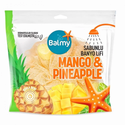 لیف حمام صابون‌دار بالمی با رایحه انبه و آناناس (Balmy Mango & Pineapple Scented Soapy Bath Sponge) وزن 76 گرم