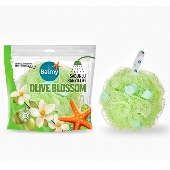 لیف استحمام صابونی بالمی با عصاره زیتون و گل یاسمن (Balmy Soapy Bath Sponge - Olive & Jasmine) وزن 76 گرم لیف استحمام صابونی بالمی با عصاره زیتون و گل یاسمن (Balmy Soapy Bath Sponge - Olive & Jasmine) وزن 76 گرم