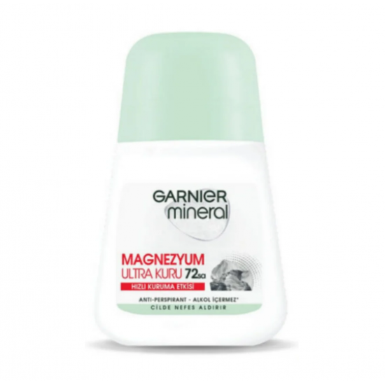 مام رولی ضد تعریق زنانه گارنیر مدل MAGNEZYUM ULTRA KURU (Magnesium Ultra Dry) حجم ۵۰ میل