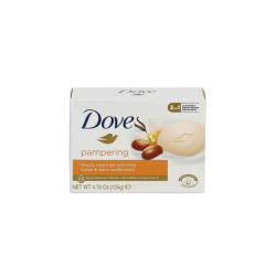 صابون داو مدل پمپرینگ با عصاره شی‌باتر و وانیل (Dove Pampering Beauty Bar - Shea Butter & Vanilla) وزن: ۱۳۵ گرم
