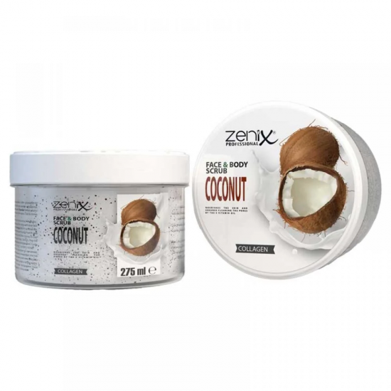 اسکراب نارگیل coconut زنیکس Zenix مناسب صورت و بدن حجم: ۲۷۵ میلیلیتر اسکراب نارگیل coconut زنیکس Zenix مناسب صورت و بدن حجم: ۲۷۵ میلیلیتر