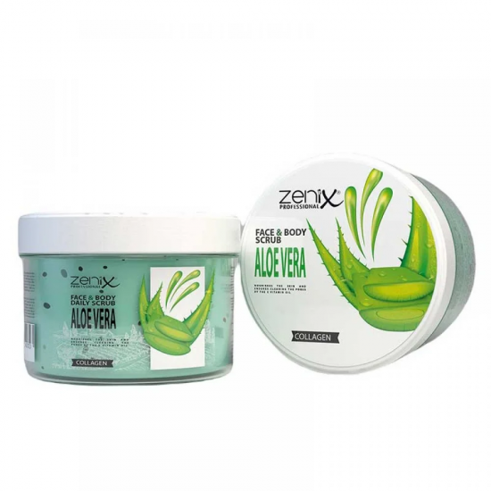 اسکراب آلوئه ورا Aloe vera زنیکس Zenix مناسب صورت و بدن حجم: ۲۷۵ میلیلیتر اسکراب آلوئه ورا Aloe vera زنیکس Zenix مناسب صورت و بدن حجم: ۲۷۵ میلیلیتر