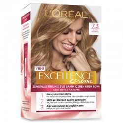 رنگ موی لورال شماره 7.3 رنگ بلوند طلایی loreal excellence رنگ موی لورال شماره 7.3 رنگ بلوند طلایی loreal excellence