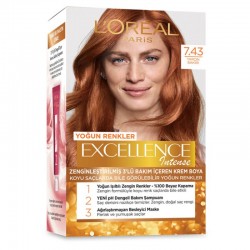 رنگ موی لورال شماره 7.43 رنگ مسی دارچینی loreal excellence رنگ موی لورال شماره 7.43 رنگ مسی دارچینی loreal excellence