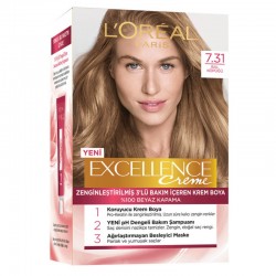رنگ موی لورال شماره 7.31 رنگ عسلی loreal excellence رنگ موی لورال شماره 7.31 رنگ عسلی loreal excellence