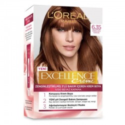 رنگ موی لورال شماره 6.35 رنگ قهوه ای شکلاتی loreal excellence رنگ موی لورال شماره 6.35 رنگ قهوه ای شکلاتی loreal excellence