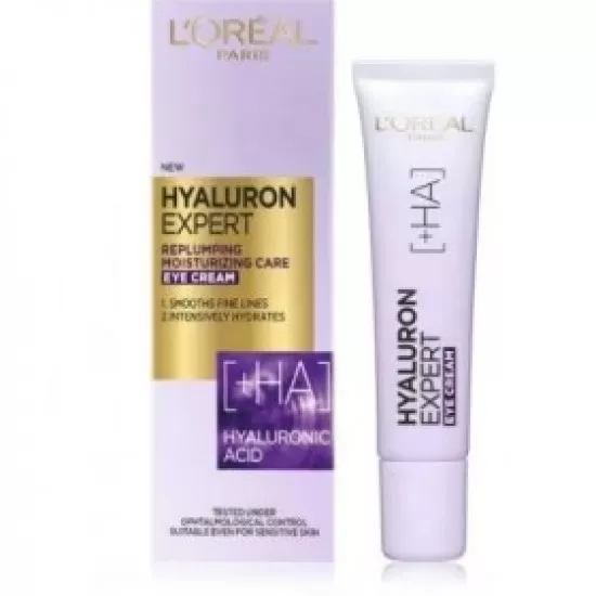 کرم آبرسان دور چشم هیالورونیک اسید لورال LOREAL حجم 15 میل