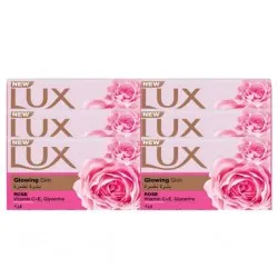 صابون لوکس Lux Glowing عصاره گل رز 6 عدد 170گرمی
